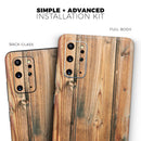 Vertical Raw Aged Wood Planks - Skin-Kit for the Samsung Galaxy S-Series S20, S20 Plus, S20 Ultra , S10 & others (All Galaxy Devices Available)