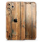 Vertical Raw Aged Wood Planks // Skin-Kit compatible with the Apple iPhone 14, 13, 12, 12 Pro Max, 12 Mini, 11 Pro, SE, X/XS + (All iPhones Available)