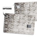 Verticle Black and White Damask Pattern - Premium Protective Decal Skin-Kit for the Apple Credit Card