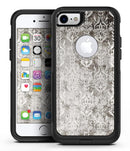Verticle Black and White Damask Pattern - iPhone 7 or 7 Plus Commuter Case Skin Kit