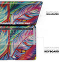 Vibrant Colorful Feathers - Skin Decal Wrap Kit Compatible with the Apple MacBook Pro, Pro with Touch Bar or Air (11", 12", 13", 15" & 16" - All Versions Available)