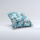 Vibrant Blue Butterfly Plaid ink-Fuzed Decorative Throw Pillow