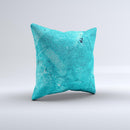 Vibrant Blue Cement Texture ink-Fuzed Decorative Throw Pillow