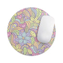 Vibrant Color Floral Pattern// WaterProof Rubber Foam Backed Anti-Slip Mouse Pad for Home Work Office or Gaming Computer Desk