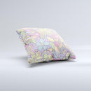 Vibrant Color Floral Pattern Ink-Fuzed Decorative Throw Pillow