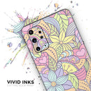 Vibrant Color Floral Pattern - Premium Vinyl Skin Decal for Samsung Galaxy S25 Ultra, S24, S23, S22 & All Galaxy S Models