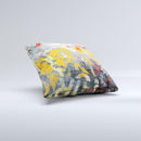 Vibrant Colored Graffiti Mixture ink-Fuzed Decorative Throw Pillow