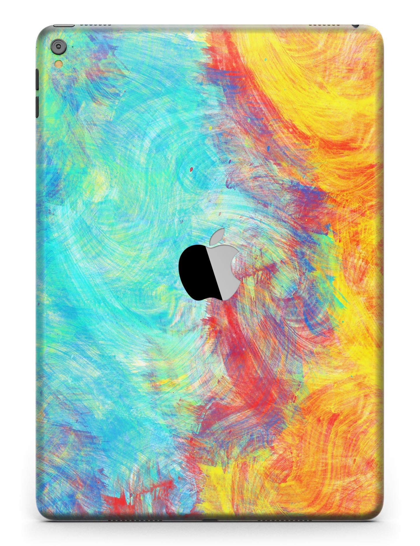 Vibrant Colored Messy Painted Canvas Full Body Skin for the iPad Pro
