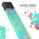 Vibrant Colored Messy Painted Canvas - Premium Decal Protective Skin-Wrap Sticker compatible with the Juul Labs vaping device