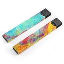 Vibrant Colored Messy Painted Canvas - Premium Decal Protective Skin-Wrap Sticker compatible with the Juul Labs vaping device