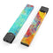 Vibrant Colored Messy Painted Canvas - Premium Decal Protective Skin-Wrap Sticker compatible with the Juul Labs vaping device