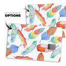 Vibrant Colorful Brushed Feathers - Premium Protective Decal Skin-Kit for the Apple Credit Card