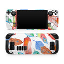 Vibrant Colorful Brushed Feathers // Vinyl Skin Wrap for Steam Deck OLED & Steam Deck (LCD) — Soft Matte or Ultra Gloss