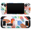 Vibrant Colorful Brushed Feathers // Vinyl Skin Wrap for Steam Deck OLED & Steam Deck (LCD) — Soft Matte or Ultra Gloss