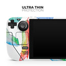 Vibrant Colorful Brushed Feathers // Vinyl Skin Wrap for Steam Deck OLED & Steam Deck (LCD) — Soft Matte or Ultra Gloss