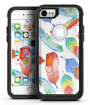 Vibrant Colorful Brushed Feathers - iPhone 7 or 8 OtterBox Case & Skin Kits