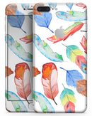 Vibrant Colorful Brushed Feathers - Skin-kit for the iPhone 8 or 8 Plus