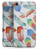 Vibrant Colorful Brushed Feathers - Skin-kit for the iPhone 8 or 8 Plus