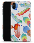 Vibrant Colorful Brushed Feathers - iPhone X Clipit Case