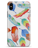 Vibrant Colorful Brushed Feathers - iPhone X Clipit Case