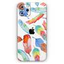 Vibrant Colorful Brushed Feathers - Vinyl Skin Wrap for iPhone 17 Pro Max, 17 Pro, 17 Air, 17, 16 & All Models — Soft Matte or Ultra Gloss