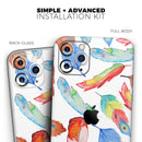 Vibrant Colorful Brushed Feathers - Vinyl Skin Wrap for iPhone 17 Pro Max, 17 Pro, 17 Air, 17, 16 & All Models — Soft Matte or Ultra Gloss