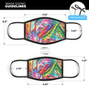 Vibrant Colorful Feathers - Made in USA Mouth Cover Unisex Anti-Dust Cotton Blend Reusable & Washable Face Mask with Adjustable Sizing for Adult or Child