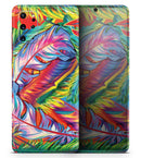 Vibrant Colorful Feathers - Premium Vinyl Skin Decal for Samsung Galaxy S25 Ultra, S24, S23, S22 & All Galaxy S Models