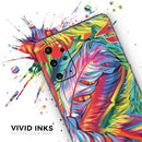 Vibrant Colorful Feathers - Premium Vinyl Skin Decal for Samsung Galaxy S25 Ultra, S24, S23, S22 & All Galaxy S Models
