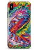 Vibrant Colorful Feathers - iPhone X Clipit Case