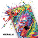Vibrant Colorful Feathers - Vinyl Skin Wrap for iPhone 17 Pro Max, 17 Pro, 17 Air, 17, 16 & All Models — Soft Matte or Ultra Gloss