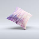 Vibrant Fading Purple Fabric Streaks ink-Fuzed Decorative Throw Pillow