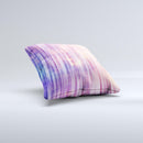 Vibrant Fading Purple Fabric Streaks ink-Fuzed Decorative Throw Pillow