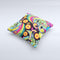 Vibrant Fun Sprouting Shapes Ink-Fuzed Decorative Throw Pillow