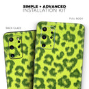 Vibrant Green Cheetah - Skin-Kit for the Samsung Galaxy S-Series S20, S20 Plus, S20 Ultra , S10 & others (All Galaxy Devices Available)