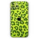 Vibrant Green Cheetah - Protective Skin Wrap & Decal – Compatible with iPhone SE to iPhone 17 Pro Max (All Models)