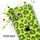 Vibrant Green Cheetah - Protective Skin Wrap & Decal – Compatible with iPhone SE to iPhone 17 Pro Max (All Models)