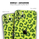 Vibrant Green Cheetah - Protective Skin Wrap & Decal – Compatible with iPhone SE to iPhone 17 Pro Max (All Models)