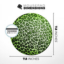 Vibrant Green Leopard Print// WaterProof Rubber Foam Backed Anti-Slip Mouse Pad for Home Work Office or Gaming Computer Desk