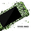 Vibrant Green Leopard Print // Skin Decal Wrap Kit for Nintendo Switch Console & Dock, Joy-Cons, Pro Controller, Lite, 3DS XL, 2DS XL, DSi, or Wii - Vinyl Skin Wrap for Nintendo Switch 2, OLED, Lite, Pro Controller, Wii & Classic Handhelds