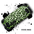 Vibrant Green Leopard Print // Full Body Skin Decal Wrap Kit for the Steam Deck handheld gaming computer