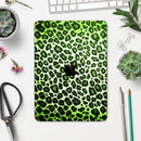 Vibrant Green Leopard Print - Full Body Skin Decal for the Apple iPad Pro 12.9", 11", 10.5", 9.7", Air or Mini (All Models Available)