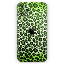 Vibrant Green Leopard Print - Protective Skin Wrap & Decal – Compatible with iPhone SE to iPhone 17 Pro Max (All Models)