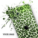 Vibrant Green Leopard Print - Protective Skin Wrap & Decal – Compatible with iPhone SE to iPhone 17 Pro Max (All Models)