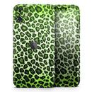Vibrant Green Leopard Print - Protective Skin Wrap & Decal – Compatible with iPhone SE to iPhone 17 Pro Max (All Models)