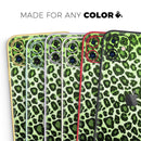 Vibrant Green Leopard Print - Protective Skin Wrap & Decal – Compatible with iPhone SE to iPhone 17 Pro Max (All Models)