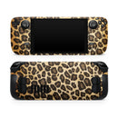 Vibrant Leopard Print V23 // Full Body Skin Decal Wrap Kit for the Steam Deck handheld gaming computer