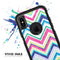 Vibrant Pink & Blue Layered Chevron Pattern - Skin Kit for the iPhone OtterBox Cases