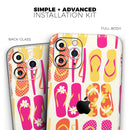 Vibrant Pink & Yellow Flip-Flop Vector - Protective Skin Wrap & Decal – Compatible with iPhone SE to iPhone 17 Pro Max (All Models)