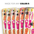 Vibrant Pink & Yellow Flip-Flop Vector - Protective Skin Wrap & Decal – Compatible with iPhone SE to iPhone 17 Pro Max (All Models)
